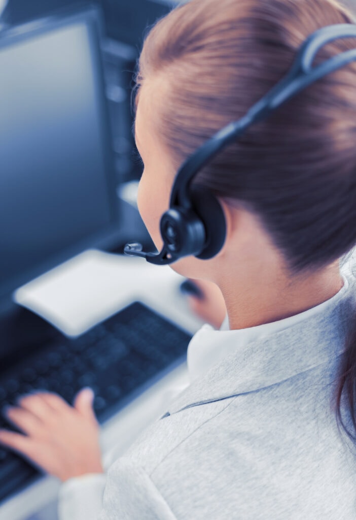 Female Helpline Operator At Ruby Receptionist Offering Live Virtual Receptionist Services