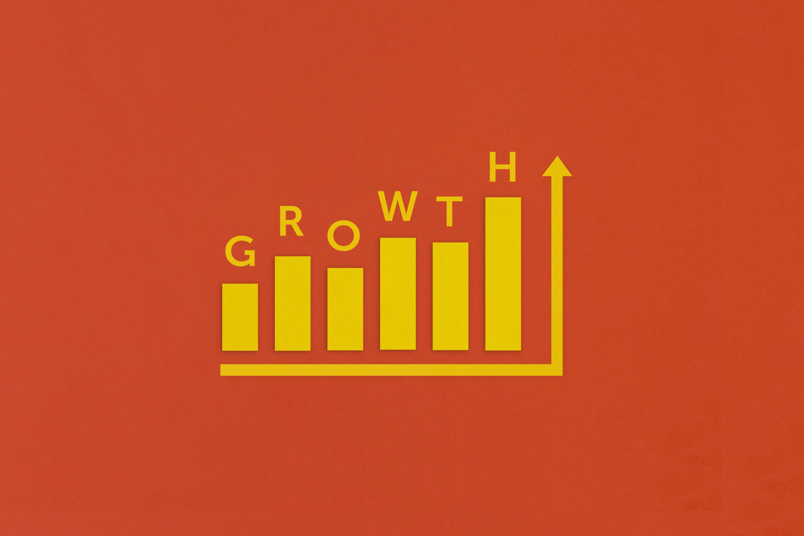 Business Growth Concept. Financial Report With Graphs And Arrow.