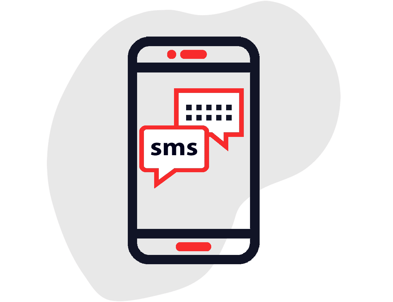 Sms Icon With Blob